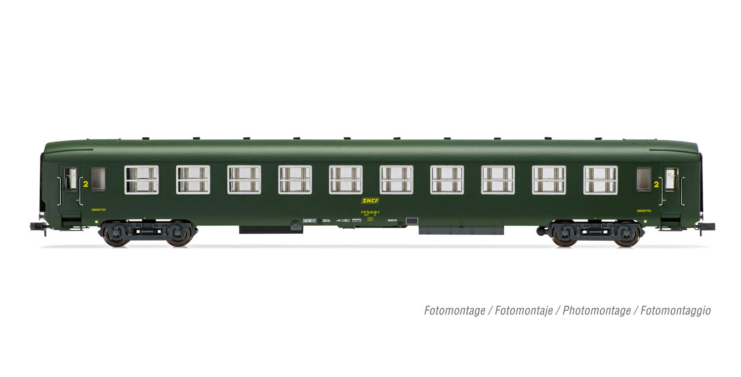 021-HN4386 - N - SNCF, Liegewagen DEV AO B10c10, in grüner Lackierung, Ep. IV
